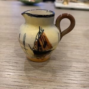 Miniature terracotta creamer from Torquay England